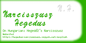 narcisszusz hegedus business card